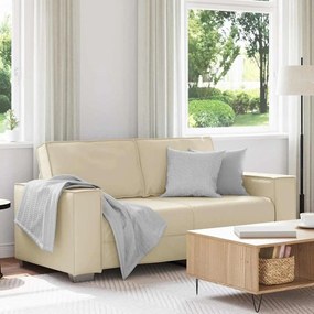 vidaXL Καναπές Loveseat 180 εκ με μαξιλάρι Κρεμ Τεχνητό δέρμα