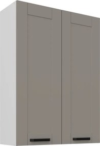 Κρεμαστό ντουλάπι Nelor 80 G 108 2F-Γκρι σπέσιαλ - Λευκό