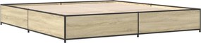 vidaXL Πλαίσιο Κρεβατιού Sonoma Δρυς 200x200 εκ. Επεξ. Ξύλο &amp; Μέταλλο