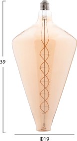 ΛΑΜΠΤΗΡΑΣ LED FILAMENT 8W E27 3000K GOLD COLOR DIMMABLE HM4054.02