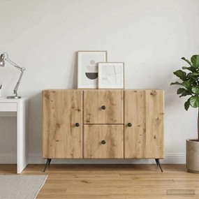 vidaXL Πλαϊνό γραφείο Artisan Δρυς 89 x 34,5 x 60 εκ.