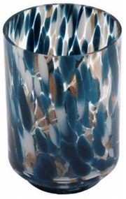 Βάζο Γυάλινο 014.OR6440 Φ12x20cm Blue-Multi Γυαλί