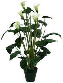Τεχνητό Φυτό Σε Γλάστρα Κάλλα 04-00-77068 95cm Green-Champagne Marhome Synthetic