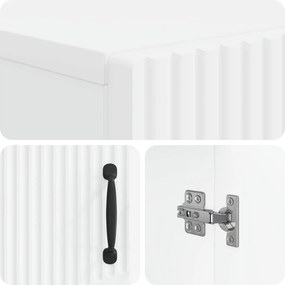 vidaXL Ντουλάπι Αποθήκευσης Μπάνιου HOORN Λευκό 59,5 x 31 x 77 εκ.