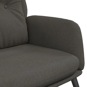 vidaXL Πολυθρόνα Relax Σκούρο Γκρι από Συνθετικό Καστόρι