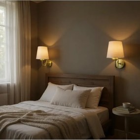 Stewehome Μοντέρνο απλίκα με εκλεπτυσμένο σώμα και υφασμάτινο καπέλο Μπεζ
