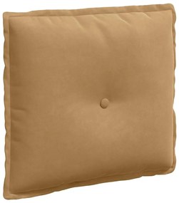 vidaXL Μαξιλάρι Πλάτης Καφέ 50 x 45 εκ. Υφασμάτινο Κορντουρά