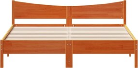 vidaXL Σκελετός Κρεβ. Χωρίς Στρώμα Καφέ Κεριού 200x200 εκ Μασίφ Πεύκο