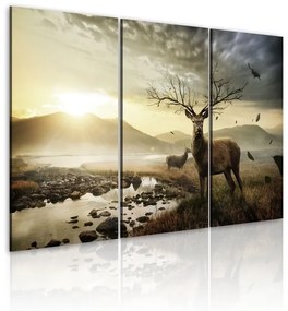 Πίνακας - Deer with a tree-like antlers - 90x60