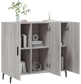 vidaXL Ντουλάπι Γκρι Sonoma 90 x 34 x 80 εκ. από Επεξεργασμένο Ξύλο