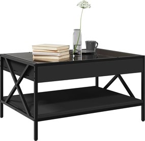 vidaXL Τραπεζάκι Σαλονιού Infinity LED Μαύρο 70x50x38 εκ.