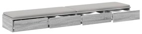 vidaXL Συρτάρια κρεβατιού με συρτάρι Γκρι sonoma 200 x 36.5 x 16.5 εκ