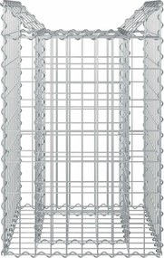 vidaXL Ανασηκωμένο κρεβάτι gabion Ασημί