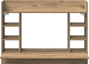 vidaXL Επιτοίχιο γραφείο με ράφι artisan δρυς 105 x 48 x 75 εκ.