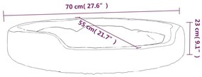 Κρεβάτι Σκύλου Καφέ 70 x 55 x 23 εκ. Βελουτέ - Καφέ