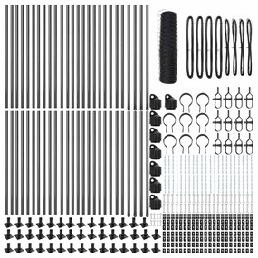 vidaXL Στύλος Περιφράξεων Γκρι 100 x 0,6 μ (36 mm πλέγμα)