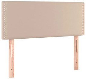 Κεφαλάρι Κρεβατιού LED Καπουτσίνο 100x5x78/88 εκ. Συνθετ. Δέρμα 3121561