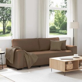 vidaXL Τριθέσιος Καναπές Καφέ 220x77x82 εκ. Ύφασμα