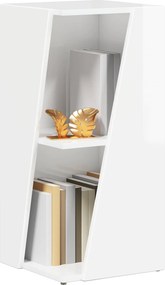 vidaXL Πλευρικό Ράφι Υψηλής γυαλάδας λευκό 33 x 32 x 70,5 εκ