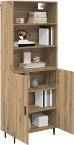vidaXL Highboard 2 pcs Artisan Oak 69,5 x 32,5 x 180 εκ
