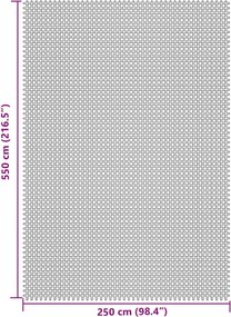 vidaXL Χαλί Σκηνής Κρεμ 5,5x2,5 μ.