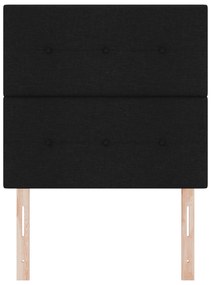 vidaXL LED Κεφαλάρι Μαύρο 90 εκ Ύφασμα