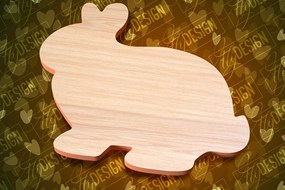 Intra απο ξύλο plywood 3mm-4mm πάχος - Πασχαλινές σανίδες κοπής | Κόψιμο με λέιζερ λαγουδάκι Δίασταση 15x15 cm INTRAFABR-91655255