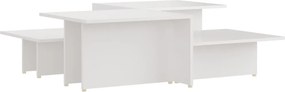 vidaXL Τραπεζάκια Σαλονιού 2 τεμ. Λευκά 111,5x50x33 εκ. Επεξεργ. Ξύλο