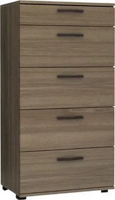 Συρταριέρα Helia Megapap χρώμα καρυδί 60x44x108εκ.