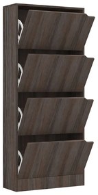 vidaXL Παπουτσοθήκη 4 Πόρτες Γκρι Sonoma Δρυς 59x24x136 εκ Επεξ. Ξύλο