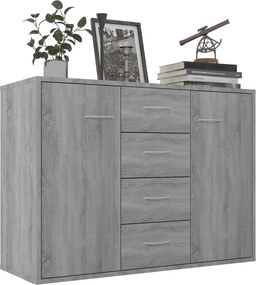 vidaXL Ντουλάπι Γκρι Sonoma 88x30x65 εκ. από Επεξεργασμένο Ξύλο