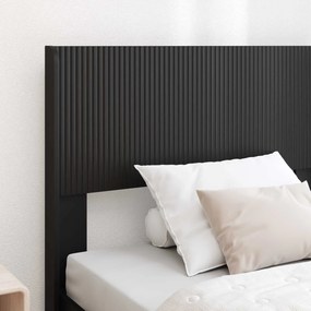 vidaXL Καλάθι με αποθήκη και κεφαλάρι Μαύρο 75 x 190 cm
