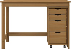 vidaXL Σετ Γραφείου και Κινητού Ντουλαπιού MOSS 2 pcs Μέλι Καφέ