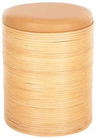 ΣΚΑΜΠΟ MITCH HM9886 ΦΥΣΙΚΟ RATTAN-ΚΑΘΙΣΜΑ ΑΠΟ PU ΜΠΕΖ Φ37x47Υεκ.