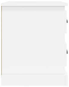 Κομοδίνα 2 τεμ. Λευκά 39 x 39 x 47,5 εκ. από Επεξεργασμένο Ξύλο - Λευκό