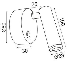 ΕΠΙΤΟΙΧΟ ΦΩΤΙΣΤΙΚΟ LED 3W ΜΑΤ ΛΕΥΚΟ ΚΙΝΗΤΟ 50° 210Lm 4.000Κ 230V INYOKA2 - Μέταλλο - SF151AMW