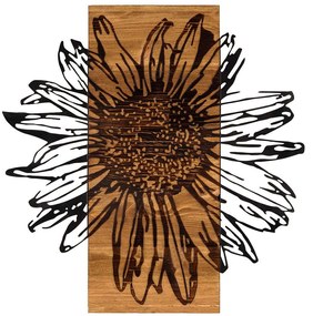 Διακοσμητικό Τοίχου Daisy 279ENZ1808 56x58cm Walnut-Black Wallity Metal,Wood