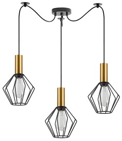 Φωτιστικό Οροφής Τρίφωτο Homelighting 77-8619 Gold