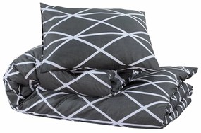 vidaXL Σετ Παπλωματοθήκης Γκρι 200 x 200 εκ. Βαμβακερό