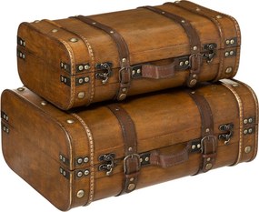 Βαλίτσες Αποθήκευσης (Σετ 2τμχ) A-S Wooden 182354