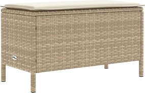 vidaXL Σύνολα επίπλων με μαξιλάρι 7 pcs Μπεζ και Κρέμα Ράτα PE