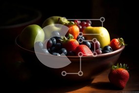 Σετ των 2 Intra Συλλεκτικό Ξύλινο Παζλ Plywood 4mm - Μπολ φρέσκων και υγιεινών μικτών φρούτων Σε Ξύλινο Κουτί - Διαστάσεις: 10x10 cm – 25 κομμάτια