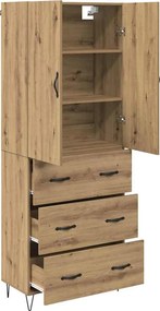 vidaXL Highboard 2 pcs Artisan Oak 69,5 x 34 x 180 εκ.