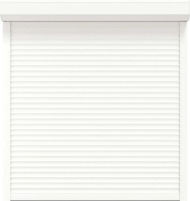 vidaXL Ρολό εισόδου Λευκός 130 x 140 cm Αλουμίνιο και Πολυουρεθάνη