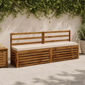 vidaXL Μαξιλάρια Πάγκου 2 Τεμαχίων VUGHT 2 pcs 100% Πολυεστέρας Κρεμ
