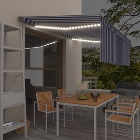 vidaXL Ηλεκτρική τέντα με LED και αισθητήρα 4,5 x 3 m