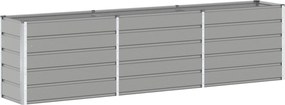 vidaXL Γλάστρα Ανοιχτό γκρι 290 x 50 x 75 εκ Επικαλυμμένος Χάλυβας