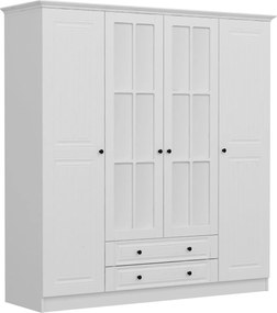 Τετραφυλλη Ντουλαπα Λευκο KALEO 52x225x190