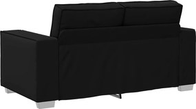 vidaXL Διθέσιος καναπές Μαύρο 160 cm Τεχνητό Δέρμα