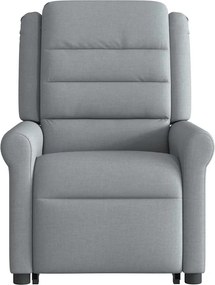 vidaXL Πολυθρόνα Ηλεκ. Ανακλινόμενη Ανύψωση Αν. Γκρι Υφασμάτινη
